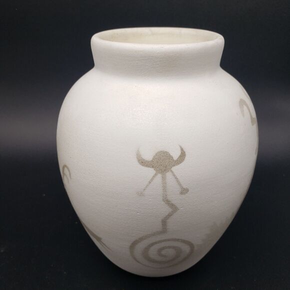 Lot of 2 Native American Navajo Ceramic Hozoni Pottery Artist Signed M. Redhorse - Picture 8 of 13